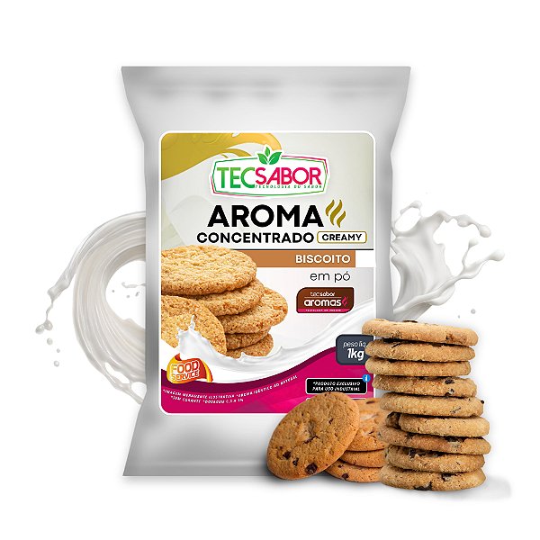 Aroma de Biscoito Idêntico ao Natural Pó e Líquido Creamy