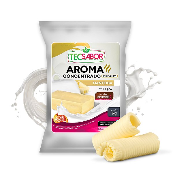 Aroma de Manteiga Idêntico ao Natural Pó e Líquido Creamy
