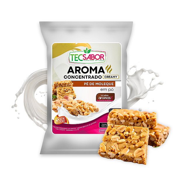 Aroma de Pé de Moleque Idêntico ao Natural Pó e Líquido Creamy