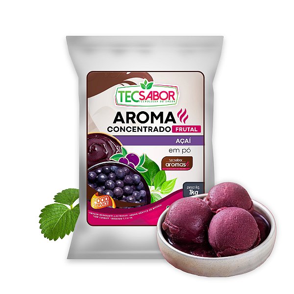 Aroma de Açaí Idêntico ao Natural Pó e Líquido Frutal