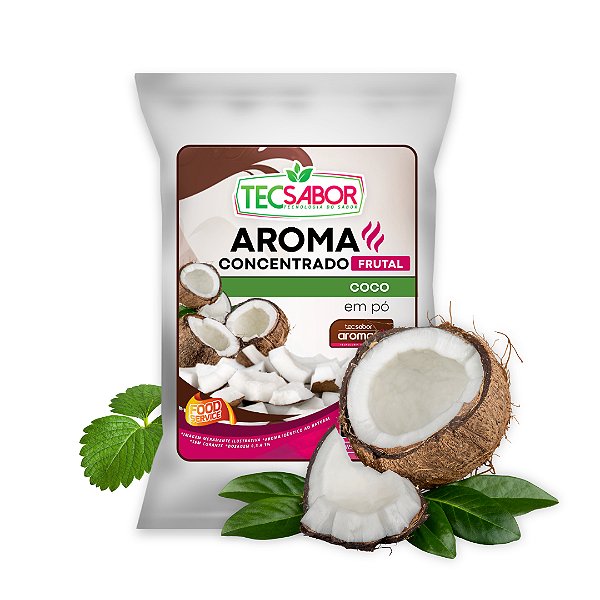Aroma de Coco Idêntico ao Natural Pó e Líquido Frutal