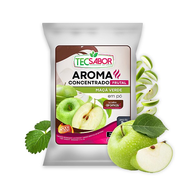 Aroma de Maçã Verde Idêntico ao Natural Pó e Líquido Frutal