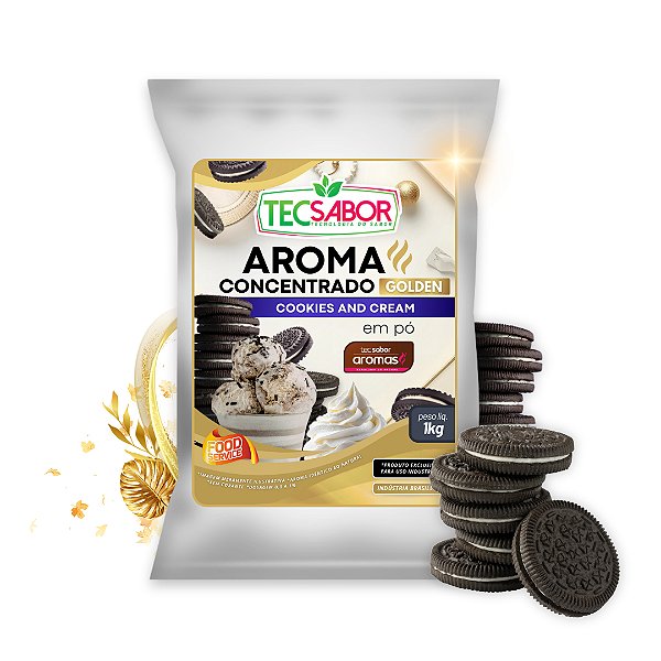 Aroma de Cookies and Cream Idêntico ao Natural Pó e Líquido Golden