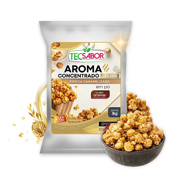 Aroma de Pipoca Caramelizada Idêntico ao Natural Pó e Líquido Golden