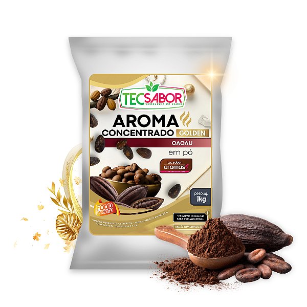Aroma de Cacau Idêntico ao Natural Pó e Líquido Golden