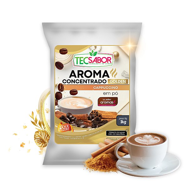 Aroma de Cappuccino Idêntico ao Natural Pó e Líquido Golden
