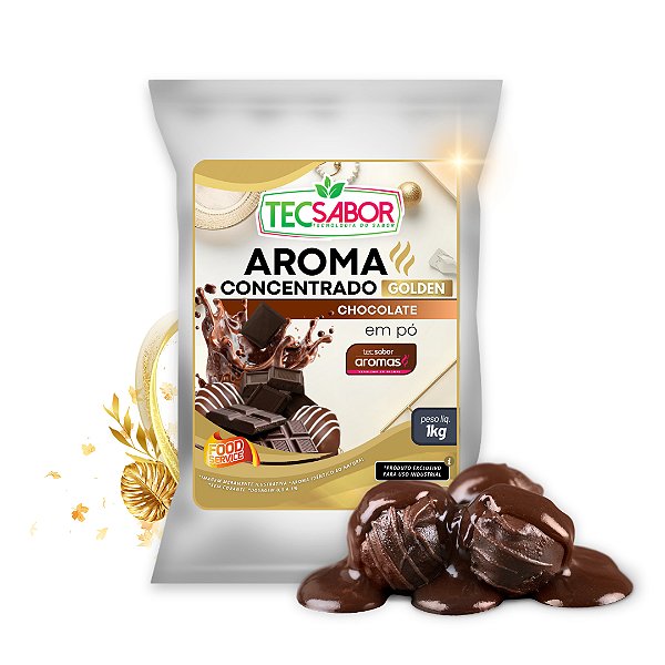 Aroma de Chocolate Idêntico ao Natural Pó e Líquido Golden