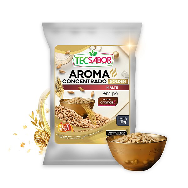 Aroma de Malte Idêntico ao Natural Pó e Líquido Golden
