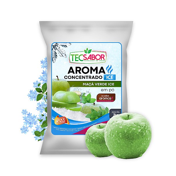 Aroma de Maçã Verde ICE Idêntico ao Natural Pó e Líquido ICE