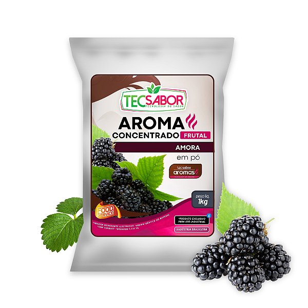 Aroma de Amora Idêntico ao Natural Pó e Líquido Frutal