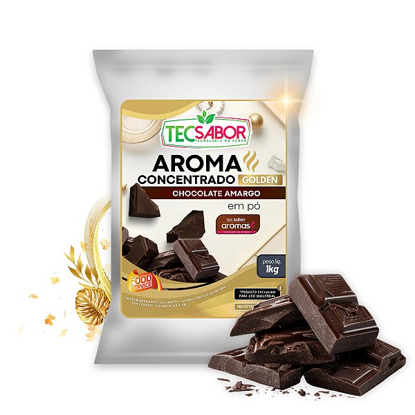 Aroma de Chocolate Amargo Idêntico ao Natural Pó e Líquido Golden