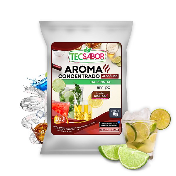 Aroma de Caipirinha Idêntico ao Natural Pó e Líquido Alcoólico