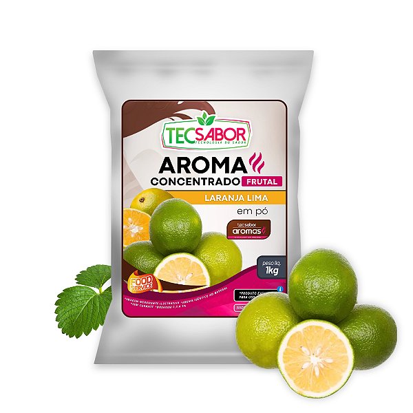 Aroma de Laranja Lima Idêntico ao Natural Pó e Líquido Frutal