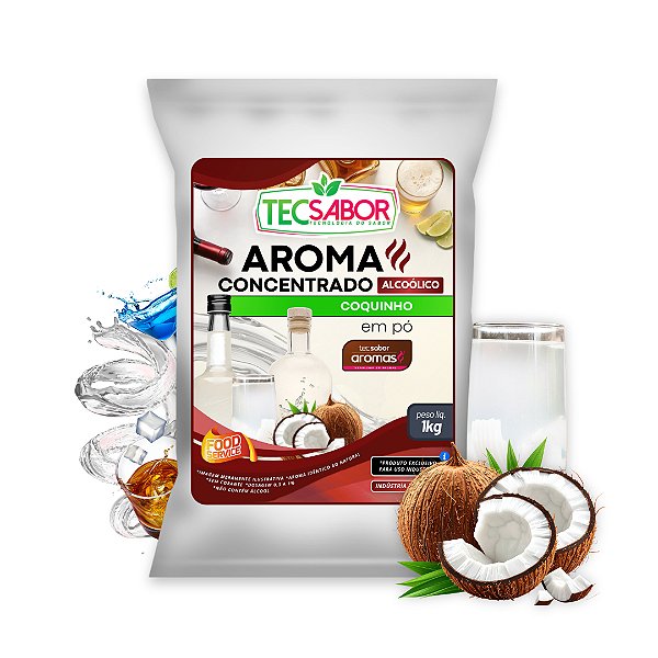 Aroma de Coquinho Idêntico ao Natural Pó e Líquido Alcoólico