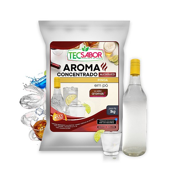 Aroma de Pinga Idêntico ao Natural Pó e Líquido Alcoólico