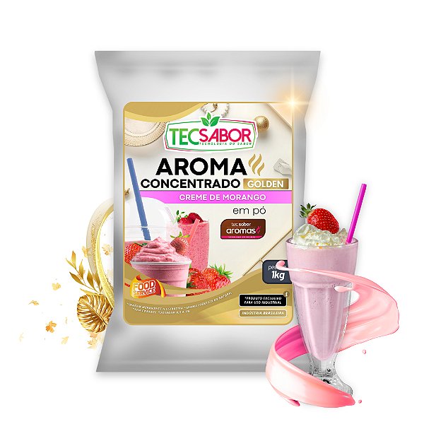 Aroma de Creme de Morango Idêntico ao Natural Pó e Líquido Golden