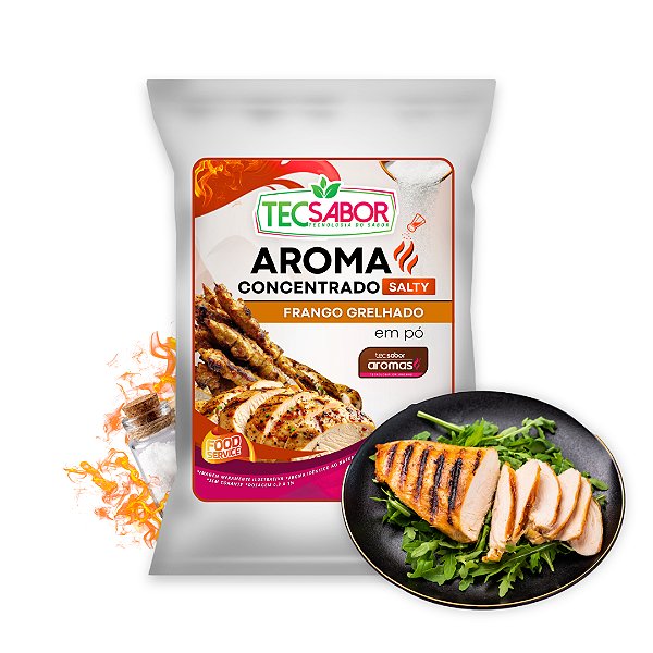 Aroma de Frango Grelhado Idêntico ao Natural Pó e Líquido Salty
