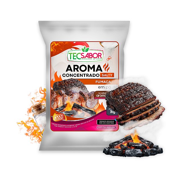 Aroma de Fumaça Idêntico ao Natural Pó e Líquido Salty
