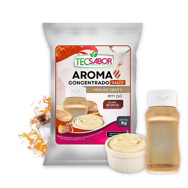 Aroma de Molho Tasty Idêntico ao Natural Pó e Líquido Salty