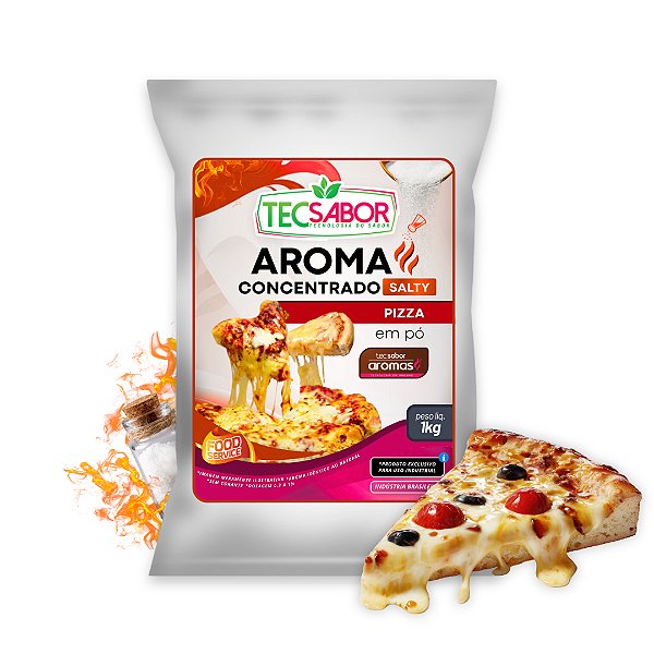 Aroma de Pizza Idêntico ao Natural Pó e Líquido Salty