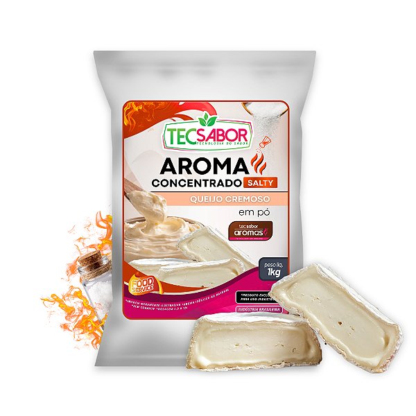 Aroma de Queijo Cremoso Idêntico ao Natural Pó e Líquido Salty