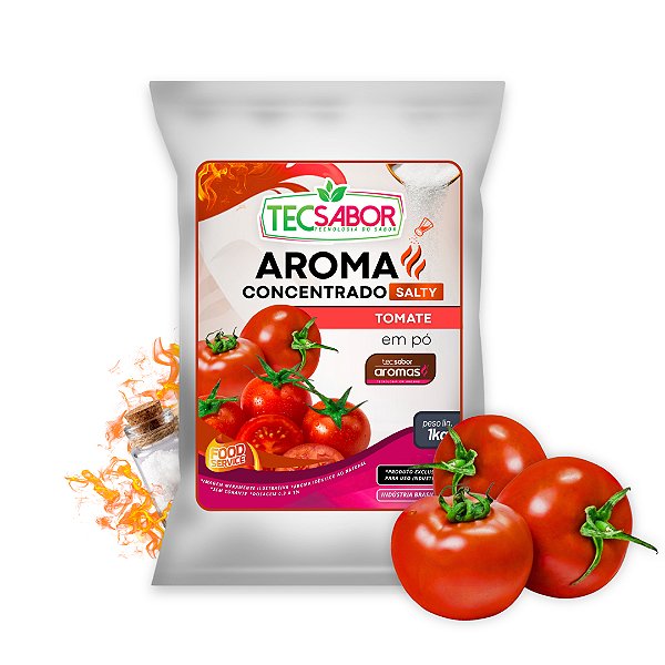 Aroma de Tomate Idêntico ao Natural Pó e Líquido Salty