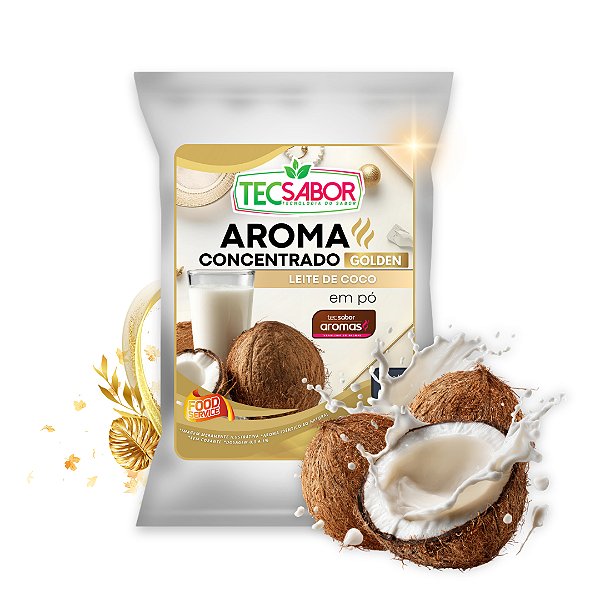 Aroma de Leite de Coco Idêntico ao Natural Pó e Líquido Golden