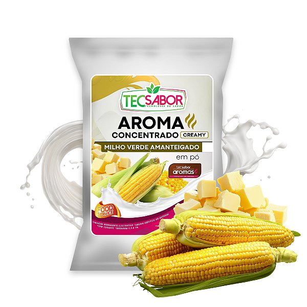 Aroma de Milho Verde Amanteigado Idêntico ao Natural Pó e Líquido Creamy