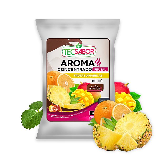 Aroma de Frutas Amarelas Idêntico ao Natural Pó e Líquido Frutal