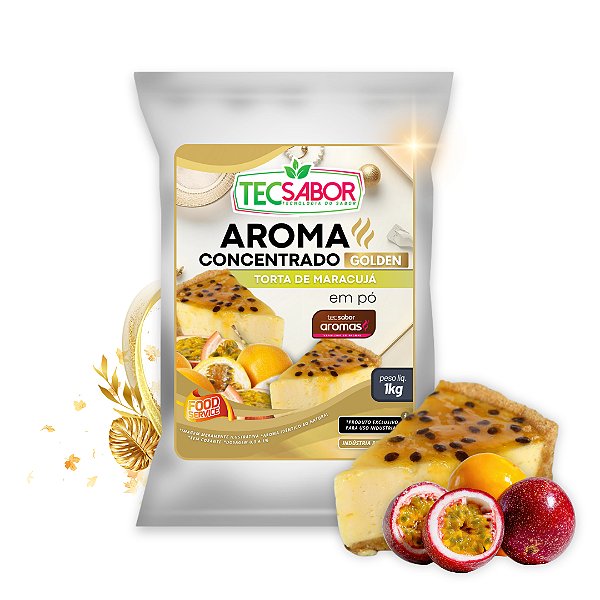 Aroma de Torta de Maracujá Idêntico ao Natural Pó e Líquido Golden
