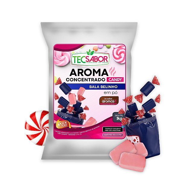 Aroma de Bala Belinho Idêntico ao Natural Pó e Líquido Candy