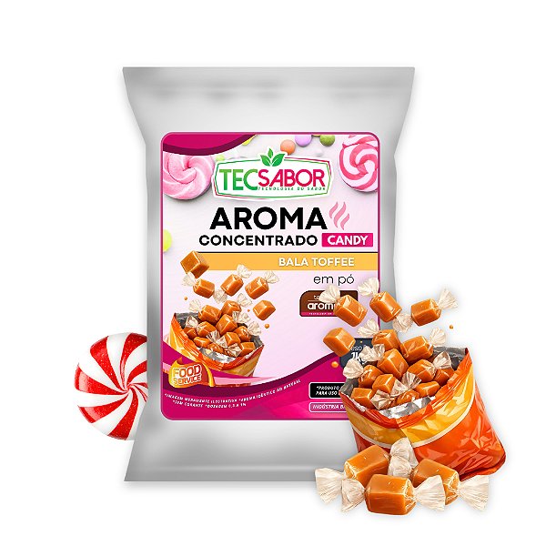 Aroma de Bala Toffee Idêntico ao Natural Pó e Líquido Candy