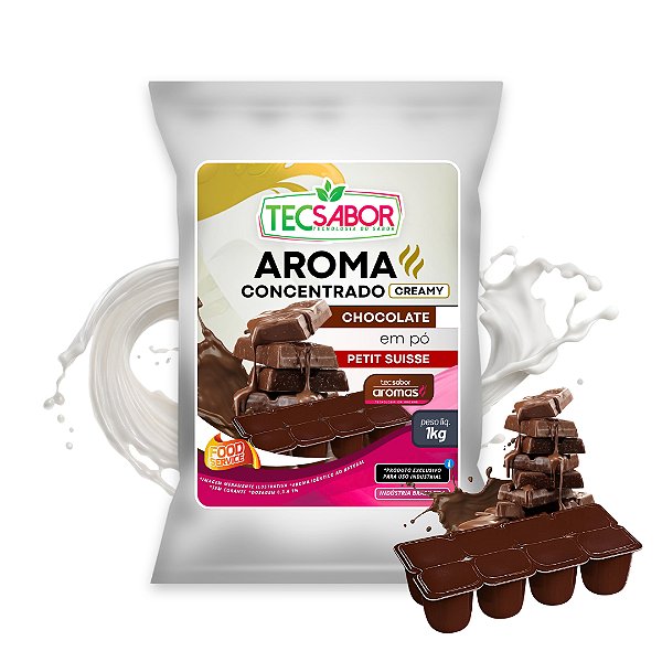 Aroma de Petit Suisse Chocolate Idêntico ao Natural Pó e Líquido Creamy
