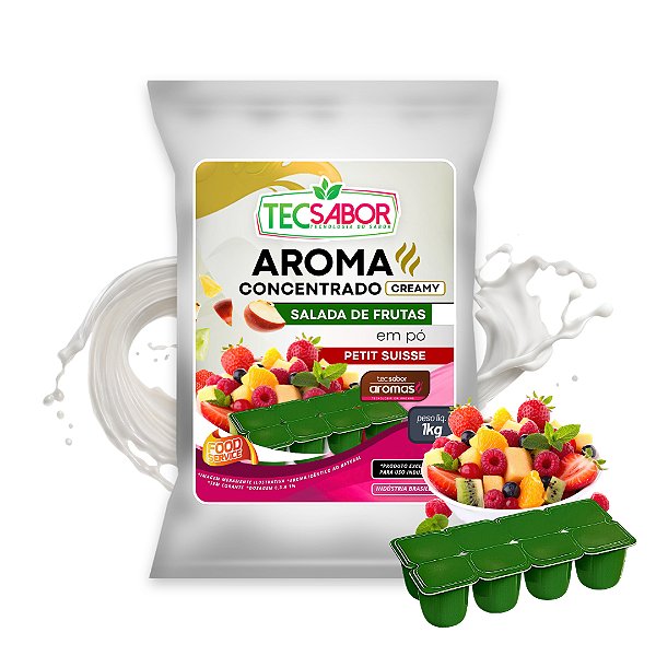 Aroma de Petit Suisse Salada de Frutas Idêntico ao Natural Pó e Líquido Creamy