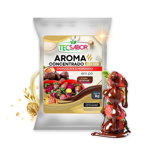 Aroma de Chocolate e Morango Idêntico ao Natural Pó e Líquido Golden