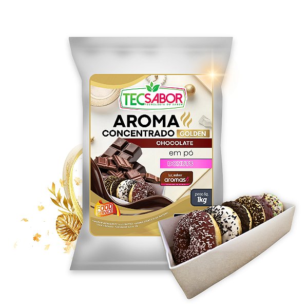 Aroma de Donut Chocolate Idêntico ao Natural Pó e Líquido Golden