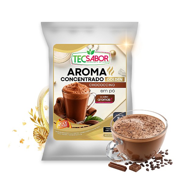 Aroma de Chococcino Idêntico ao Natural Pó e Líquido Golden