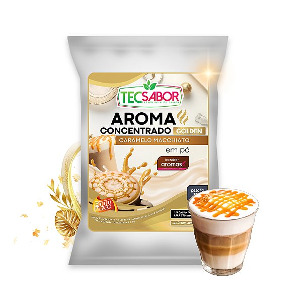Aroma de Caramelo Macchiato Idêntico ao Natural Pó e Líquido Golden