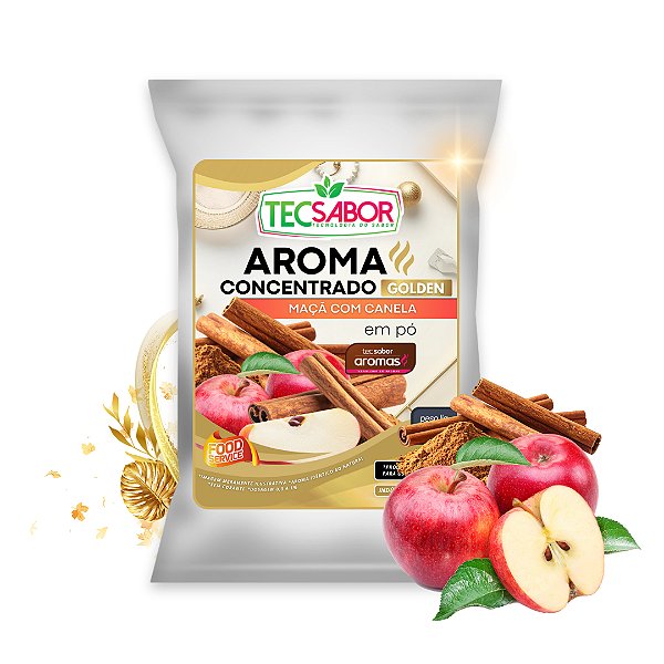 Aroma de Maçã com Canela Idêntico ao Natural Pó e Líquido Golden