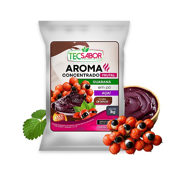 Aroma de Açaí com Guaraná Idêntico ao Natural Pó e Líquido Frutal