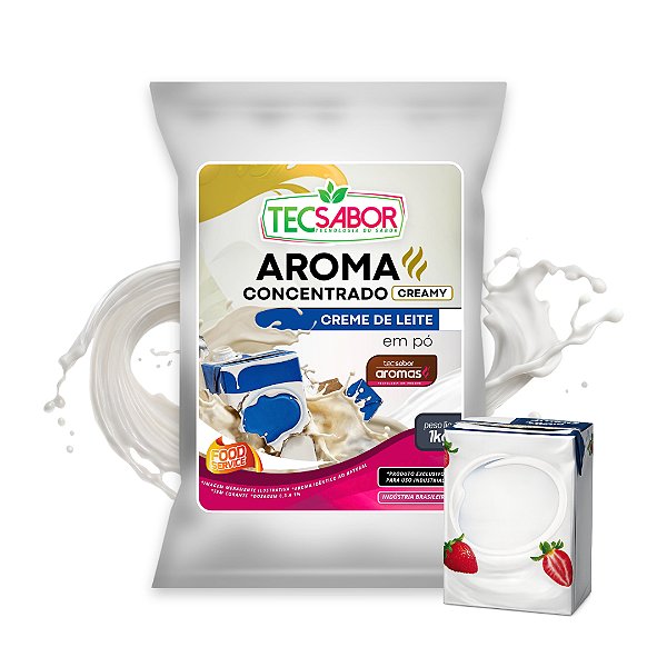 Aroma de Creme de Leite Idêntico ao Natural Pó e Líquido Creamy