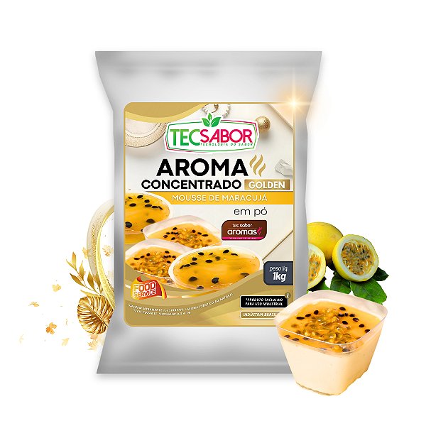 Aroma de Mousse de Maracujá Idêntico ao Natural Pó e Líquido Golden