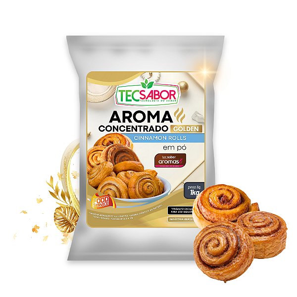 Aroma de Cinnamon Roll Idêntico ao Natural Pó e Líquido Golden