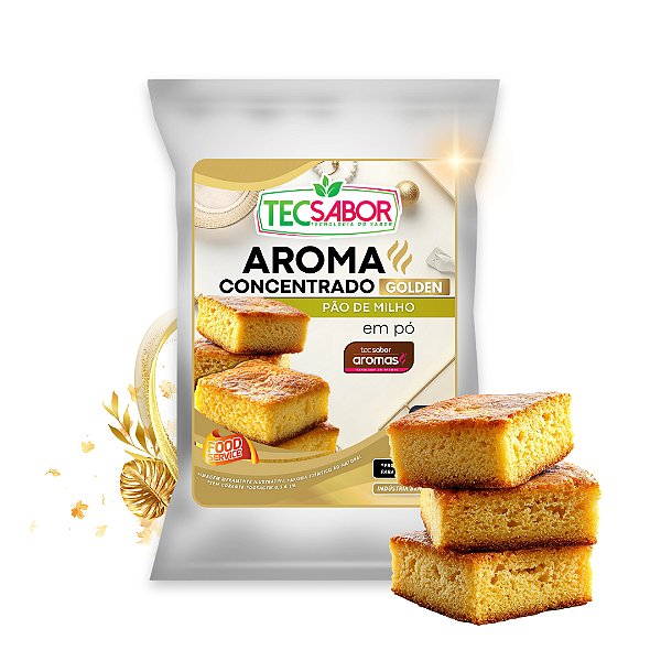 Aroma de Pão de Milho Idêntico ao Natural Pó e Líquido Golden