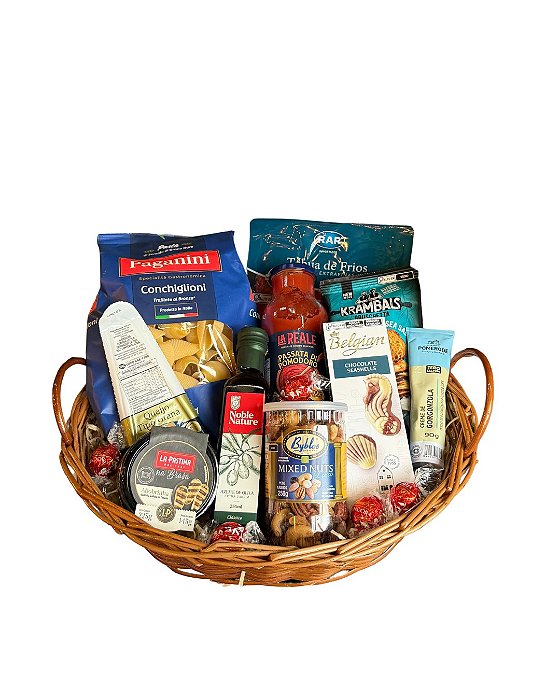 Cesta Gourmet com Massas Italianas e Sabores Especiais