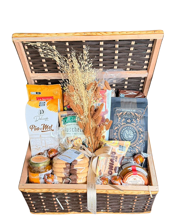 Cesta de Café da Manhã Gourmet com Café e Doces