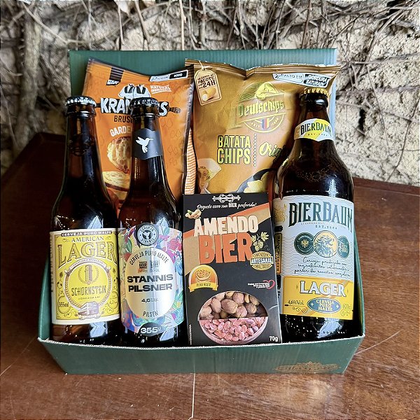 Cesta Presente Dia dos Pais com Cervejas Artesanais e Petiscos Gourmet
