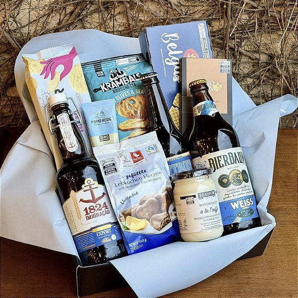Cesta Gourmet com Cervejas Especiais e Delícias Selecionadas