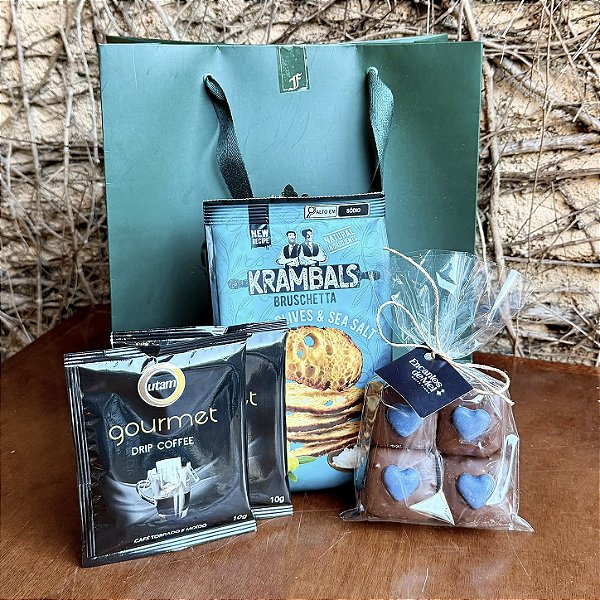 Presente Dia dos Pais Gourmet com Café Especial e Chocolates