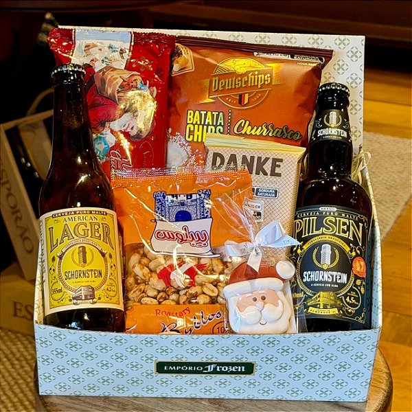 Cesta de Natal com Cervejas Artesanais e Bolo de Natal